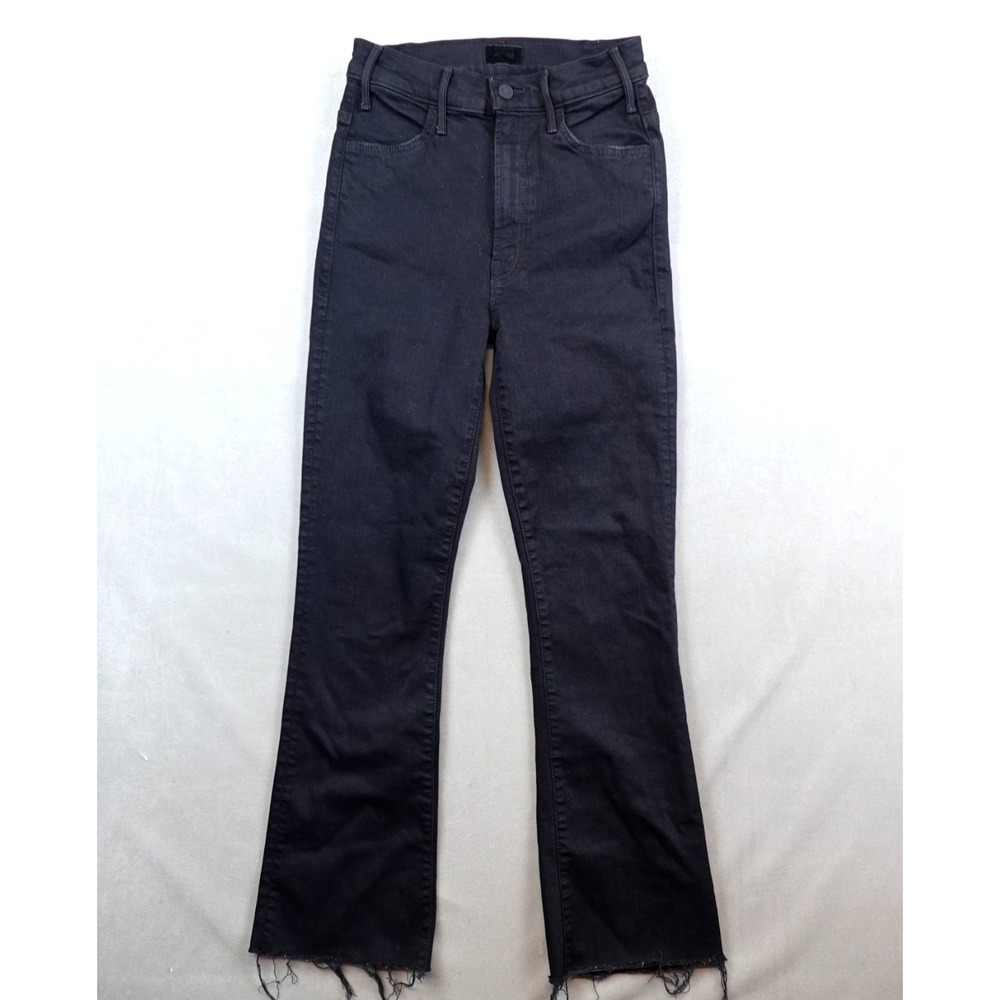 Mother The Hustler Ankle Fray Jeans Womens 24 Not Guilty High Rise Flare Denim